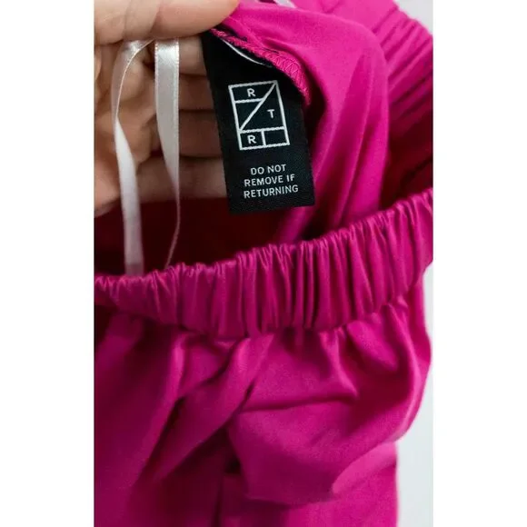 Peter Som Hot Pink Tiered Barbiecore Cross Back Semi Formal Summer Midi Dress 6 - Picture 7 of 15